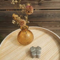 Vlinder doosje zilverkleurig